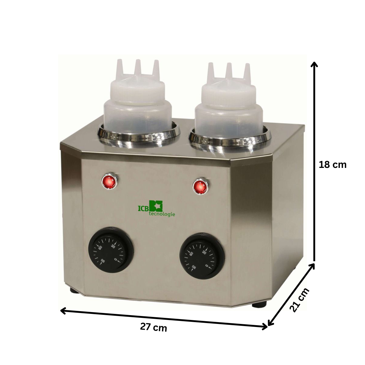 Incalzitor de topping electric, inox, 2 x 1 lt, 27*21*18 cm - 1