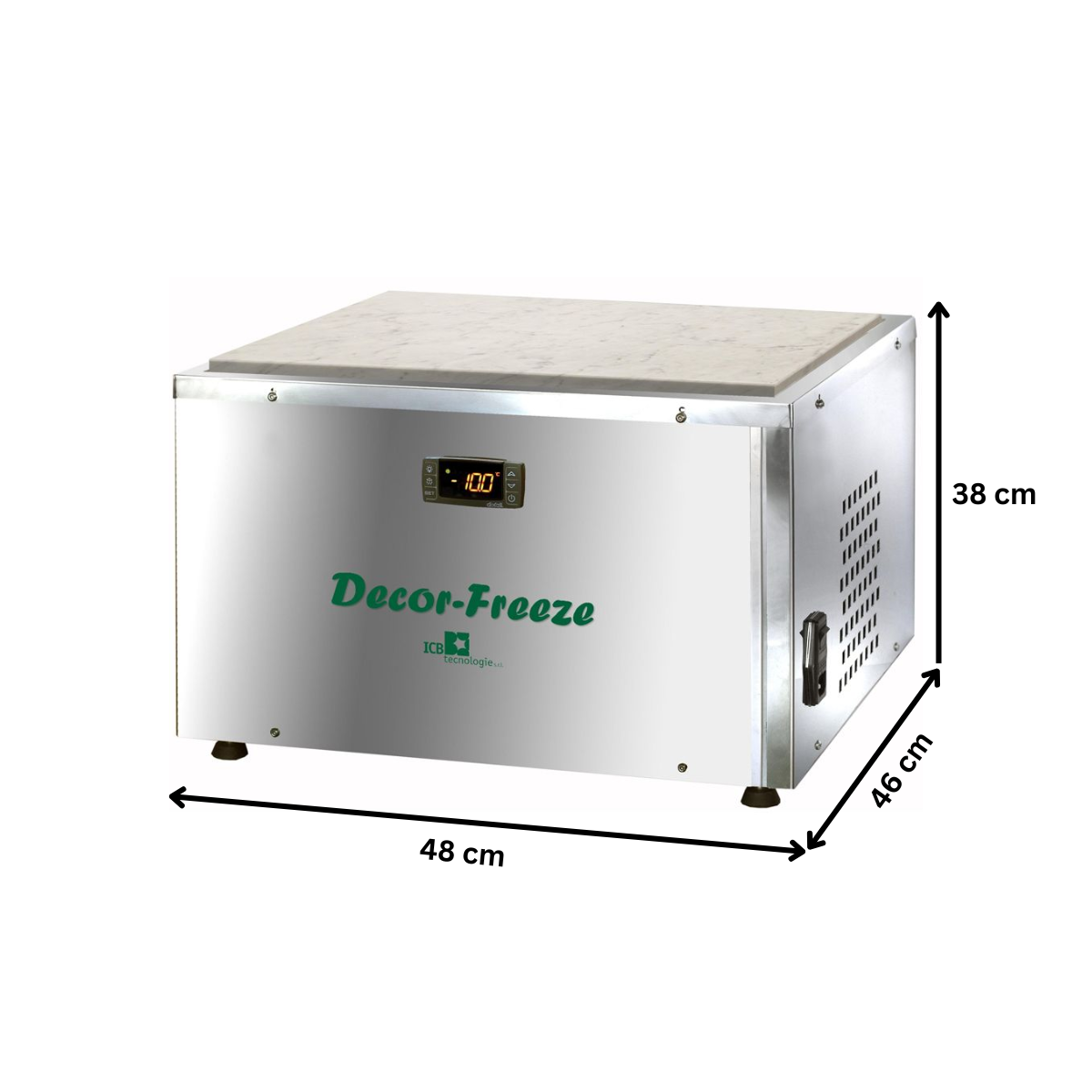 Masa rece pentru decoratii cu ciocolata, inox, 48*46*38 cm - 1