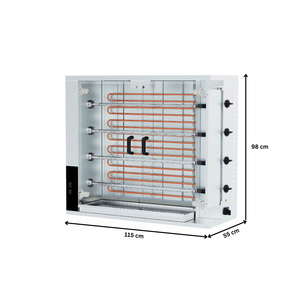 Rotisor profesional electric cu 4 tepuse, 16-20 pui - 6