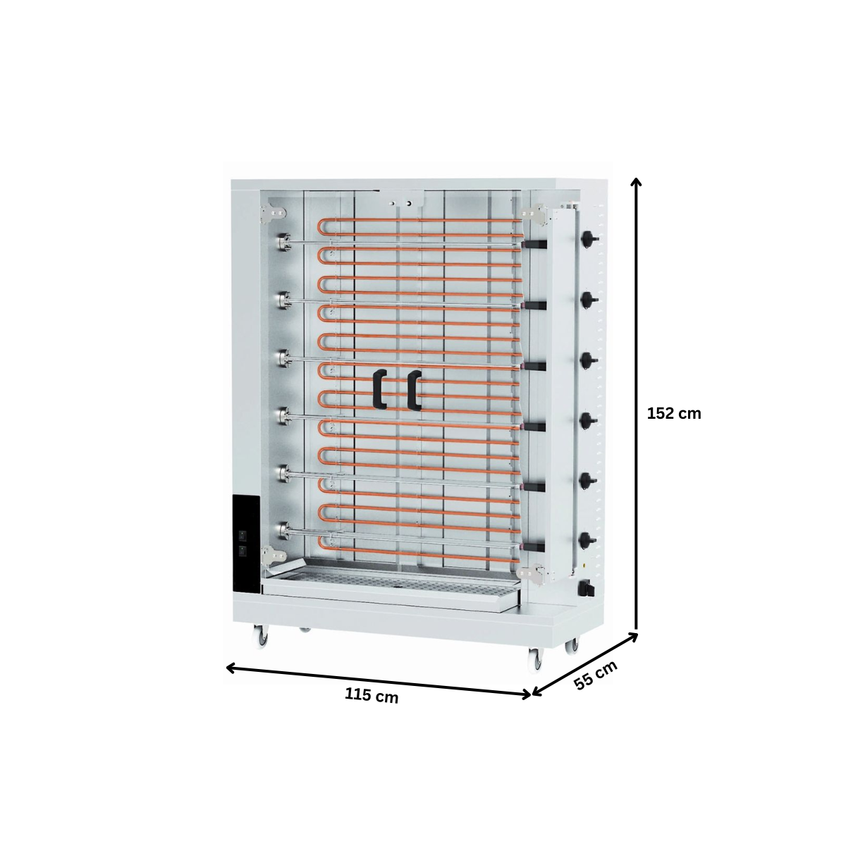 Rotisor profesional electric cu 6 tepuse, 24-30 pui - 5