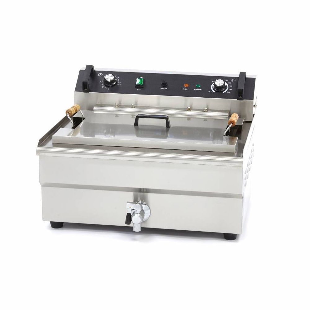 Friteuza electrica cu debuseu, inox, 30 lt, 60*57*40 cm - 2