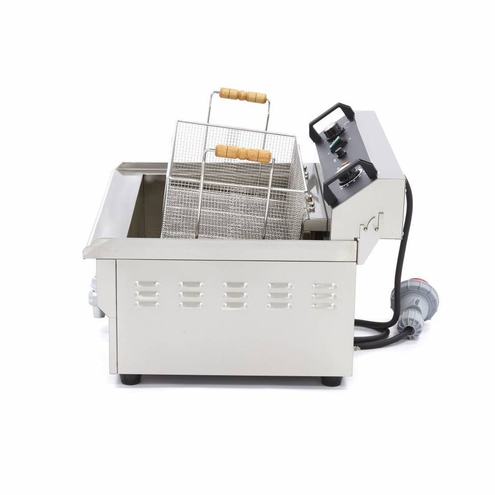 Friteuza electrica cu debuseu, inox, 30 lt, 60*57*40 cm - 3