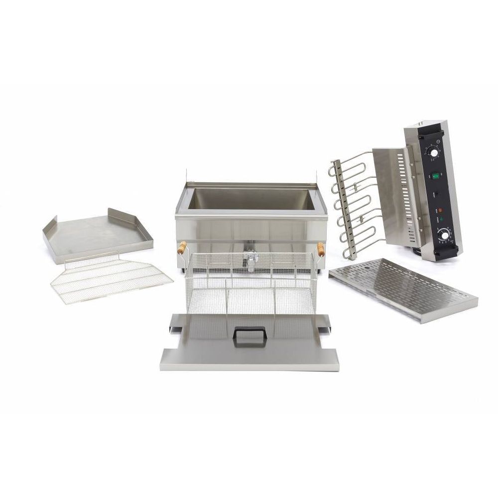 Friteuza electrica cu debuseu, inox, 30 lt, 60*57*40 cm - 4