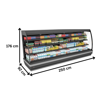 Raft frigorific pentru mezeluri-lactate-bauturi 250 cm - motor exterior - 3