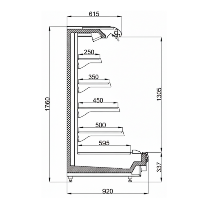 Raft frigorific pentru carne 250 cm - motor exterior - 3