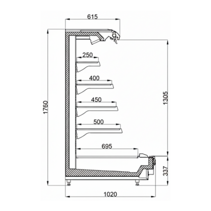 Raft frigorific pentru carne 250 cm - motor exterior - 3