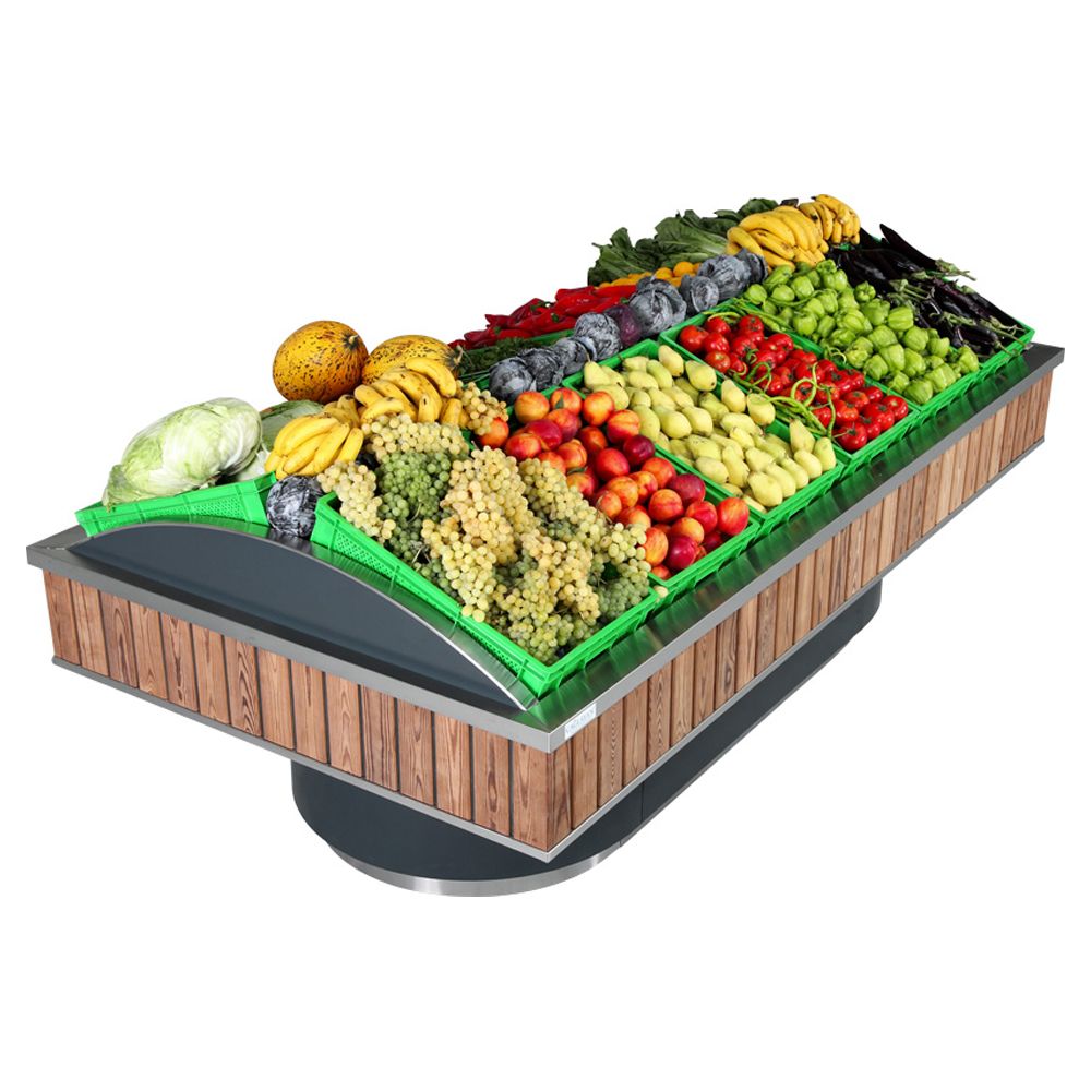 Insula neutra legume-fructe, inox, 186*135*75 cm - 0