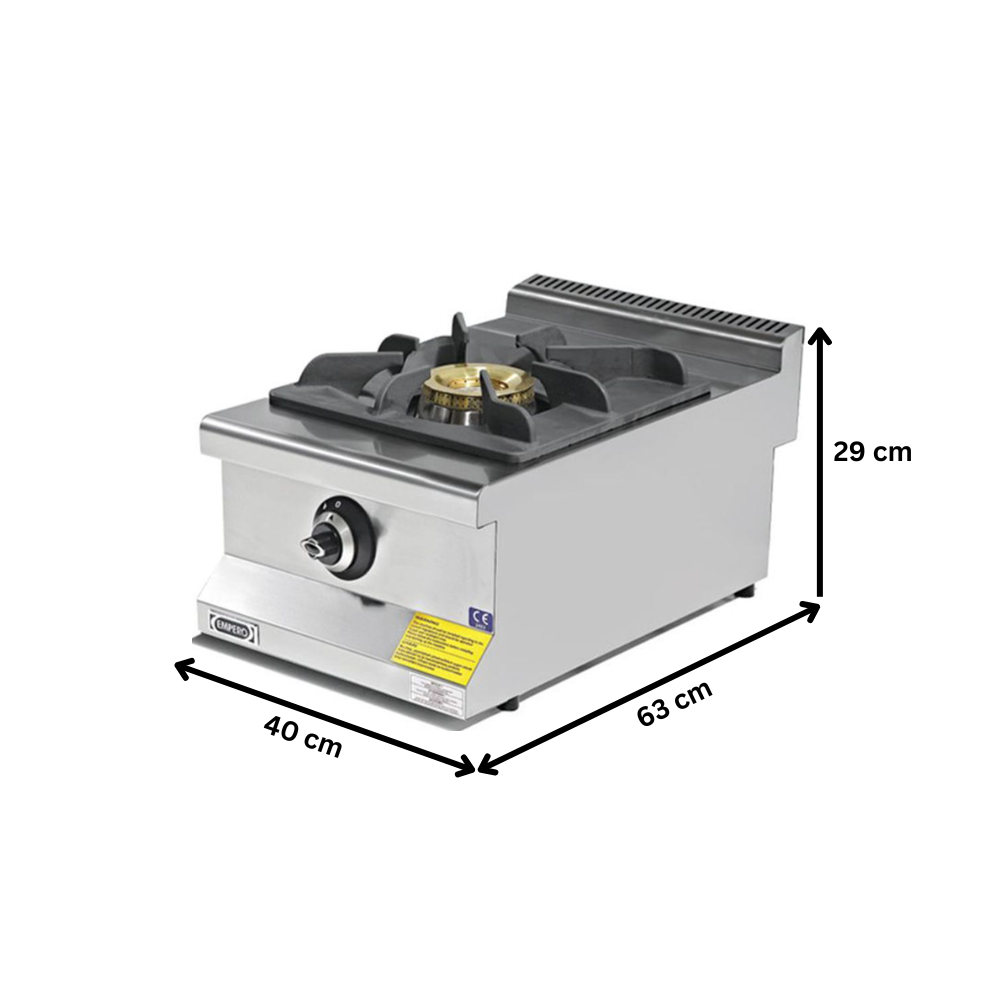 Masina de gatit pe gaz, inox, cu 1 arzator, 40*63*28 cm - 1