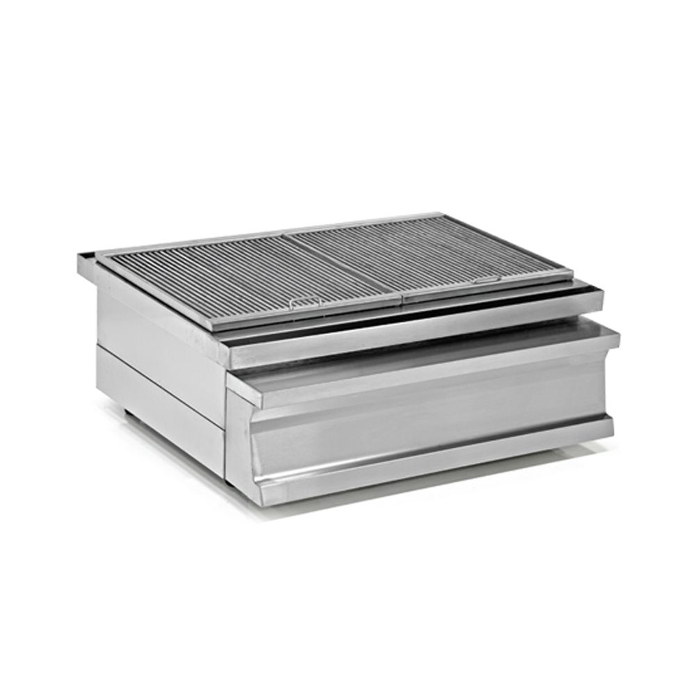 Grill profesional, inox, pe carbuni, 80*73*29 cm - 1