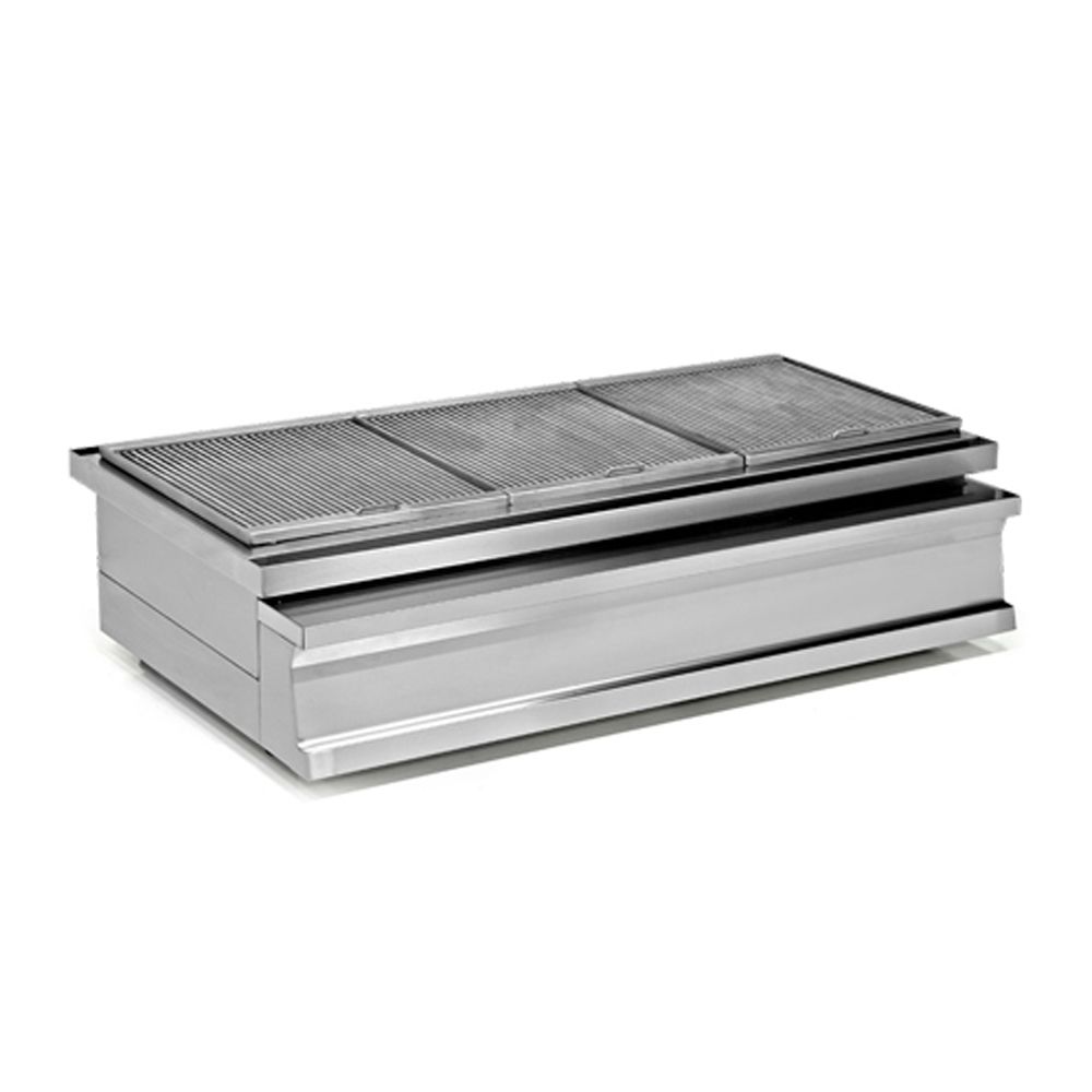 Grill profesional, inox, pe carbuni, 120*73*29 cm - 1