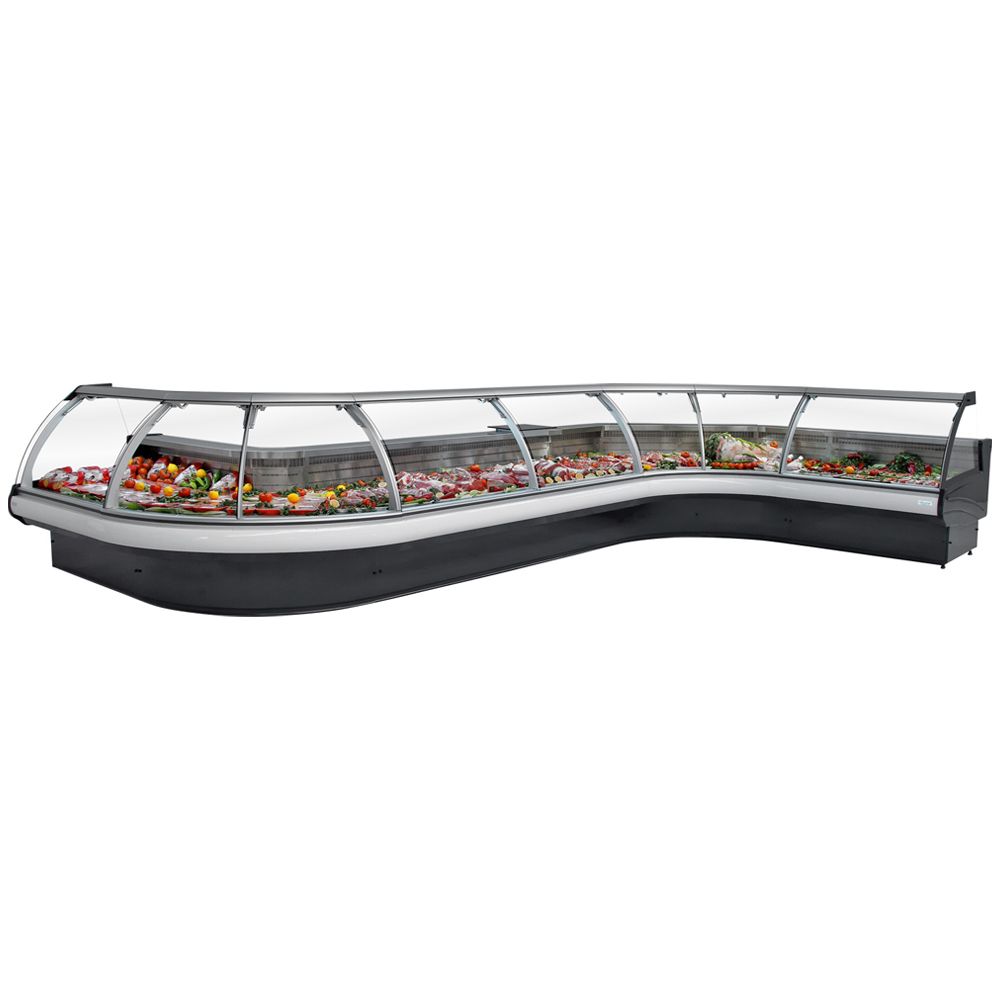 Vitrina frigorifica self-service cu depozit pentru mezeluri-lactate / carne, motor exterior, 187*115*90 cm - 0