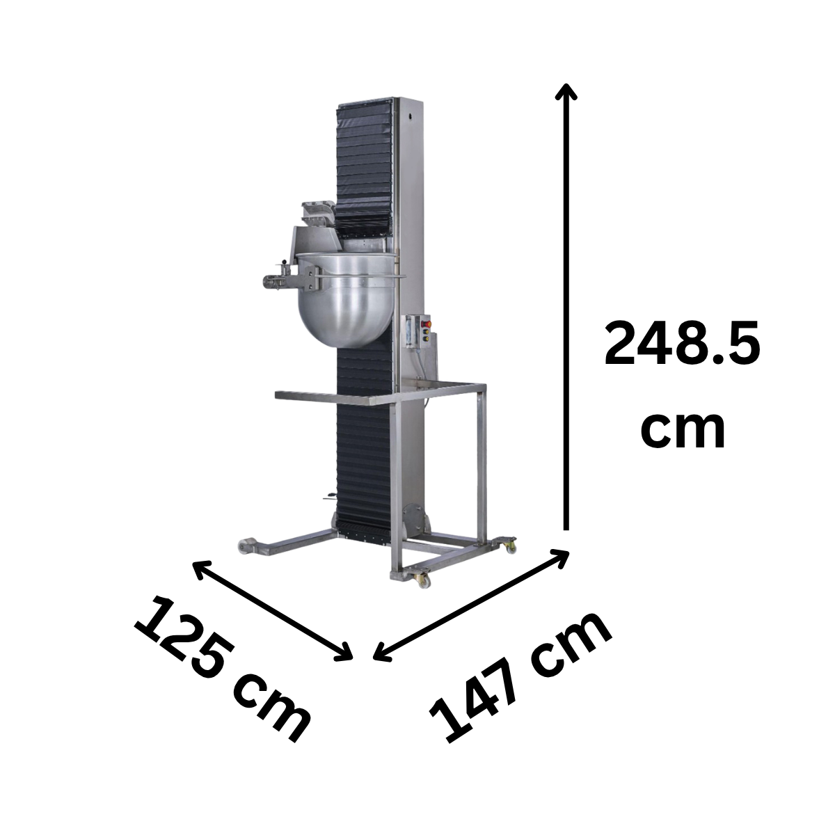 Lift Automat Basculare Cuva Mixer Planetar, 125*147*248,5 cm - 2