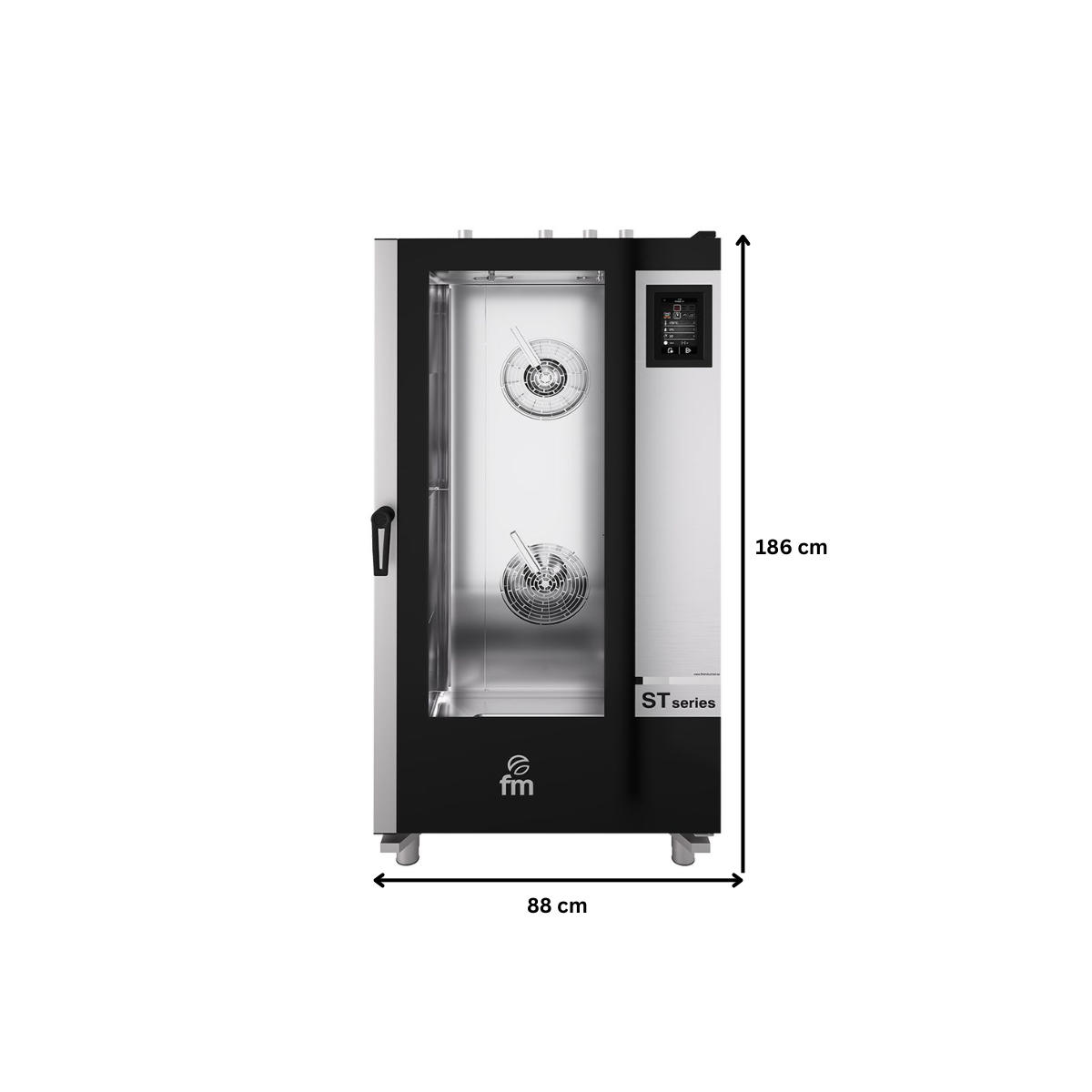 Cuptor profesional gastronomic FM pe gaz cu 20 cuve si panou touchscreen + carucior - 2