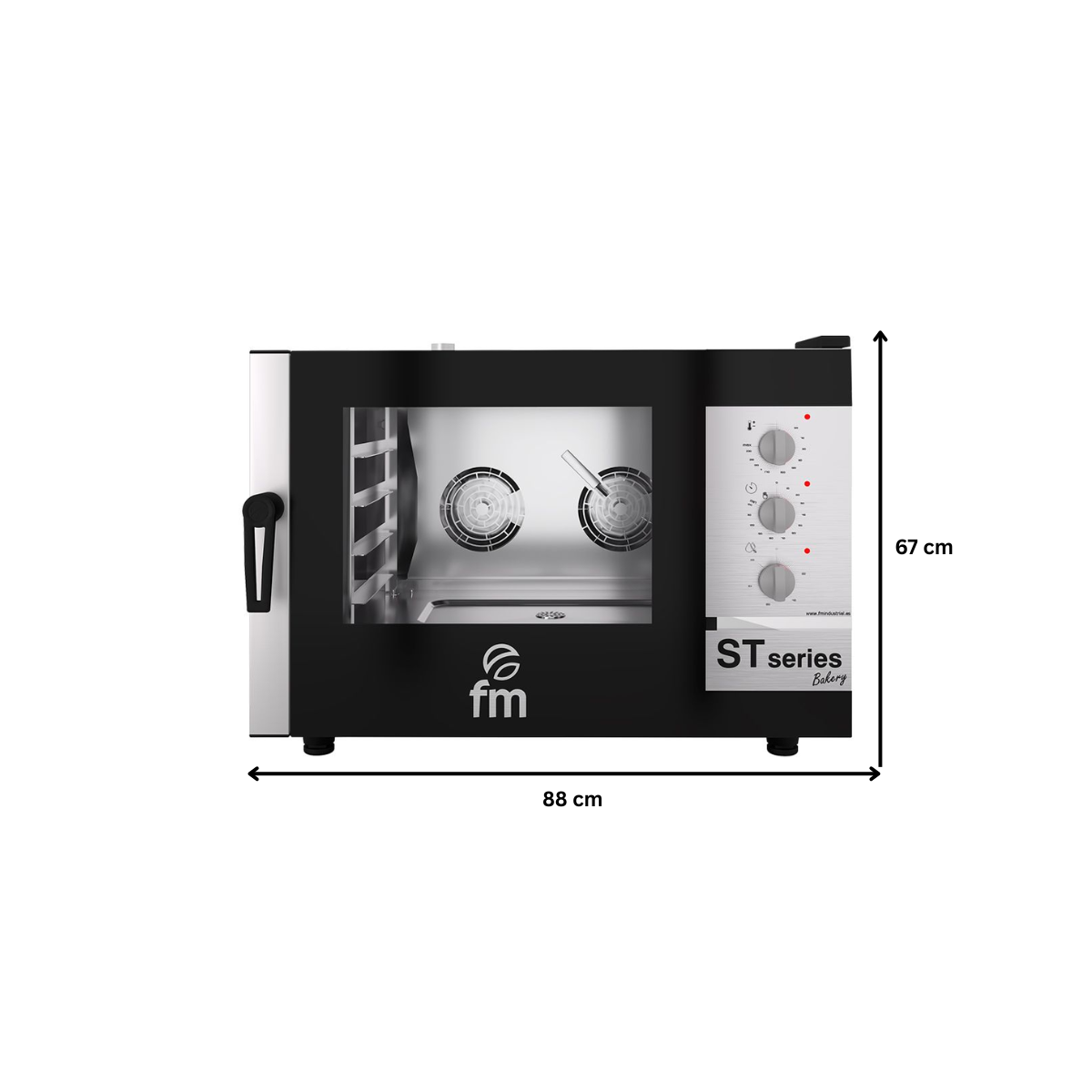 Cuptor profesional patiserie FM electric cu 4 tavi si panou de control mecanic - 2