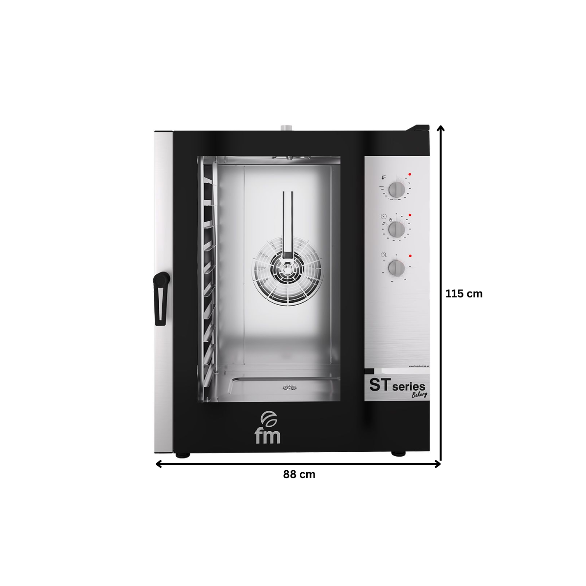 Cuptor profesional patiserie FM pe gaz cu 10 tavi si panou de control mecanic - 3