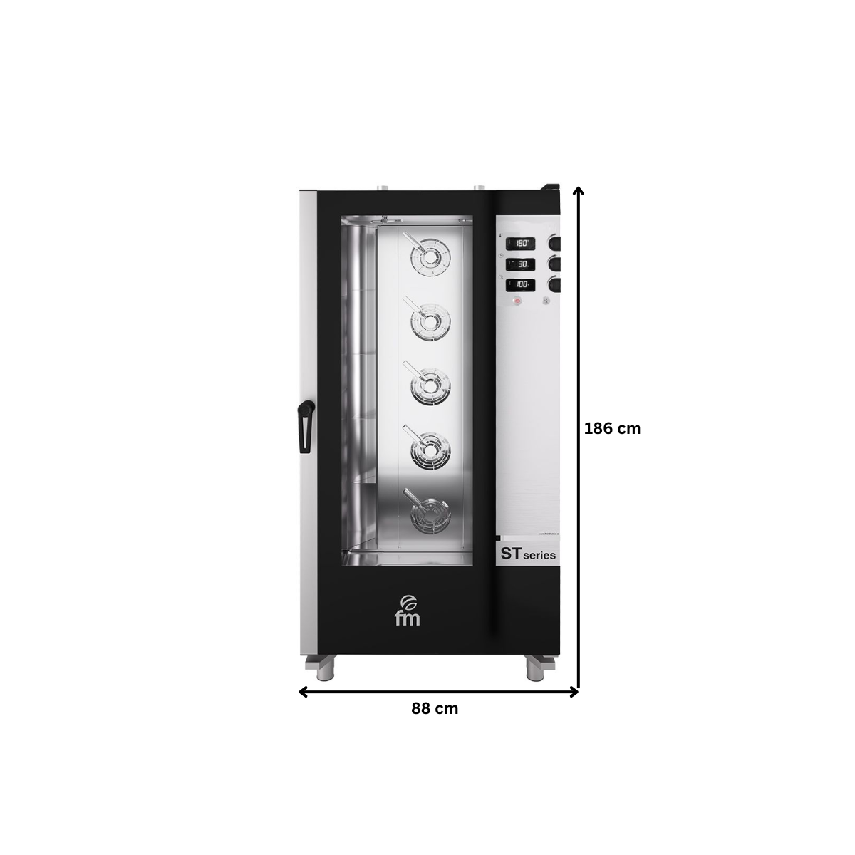 Cuptor profesional patiserie FM electric cu 16 tavi si panou electromecanic + carucior - 2