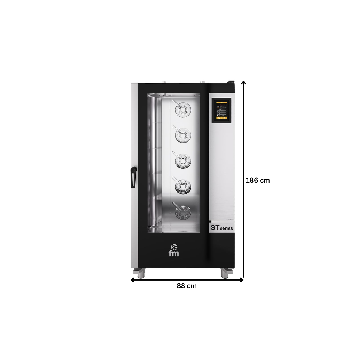 Cuptor profesional patiserie FM electric cu 16 tavi si panou de control digital + carucior - 3