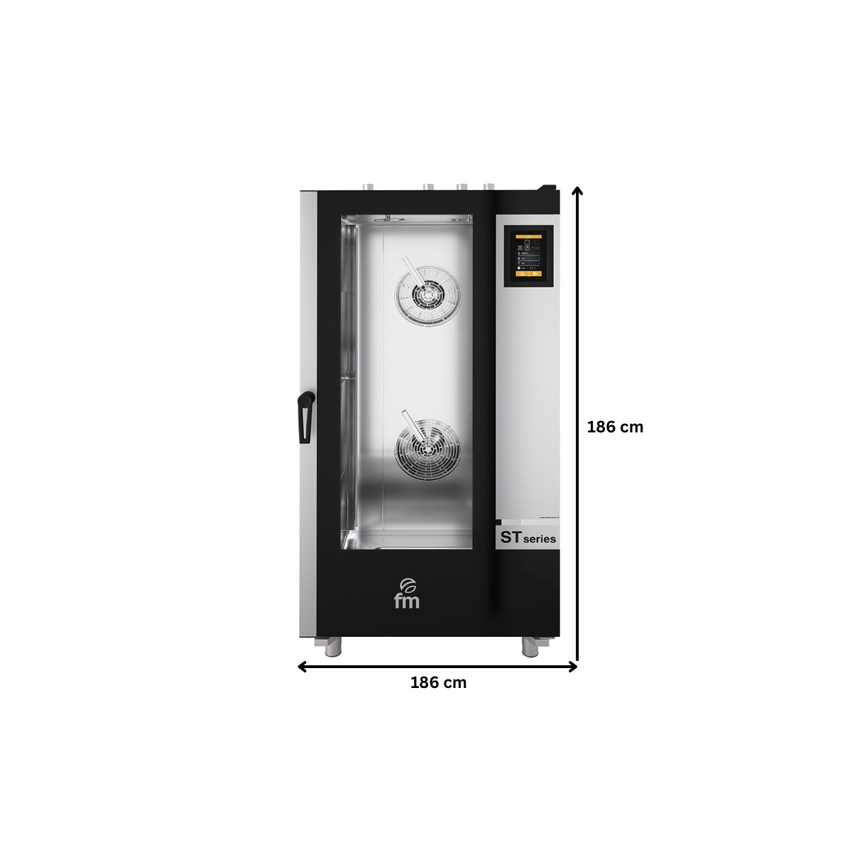 Cuptor profesional patiserie FM pe gaz cu 16 tavi si panou de control digital + carucior - 3