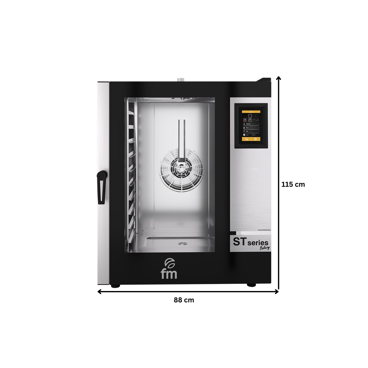 Cuptor profesional patiserie FM pe gaz cu 10 tavi si panou de control digital - 3