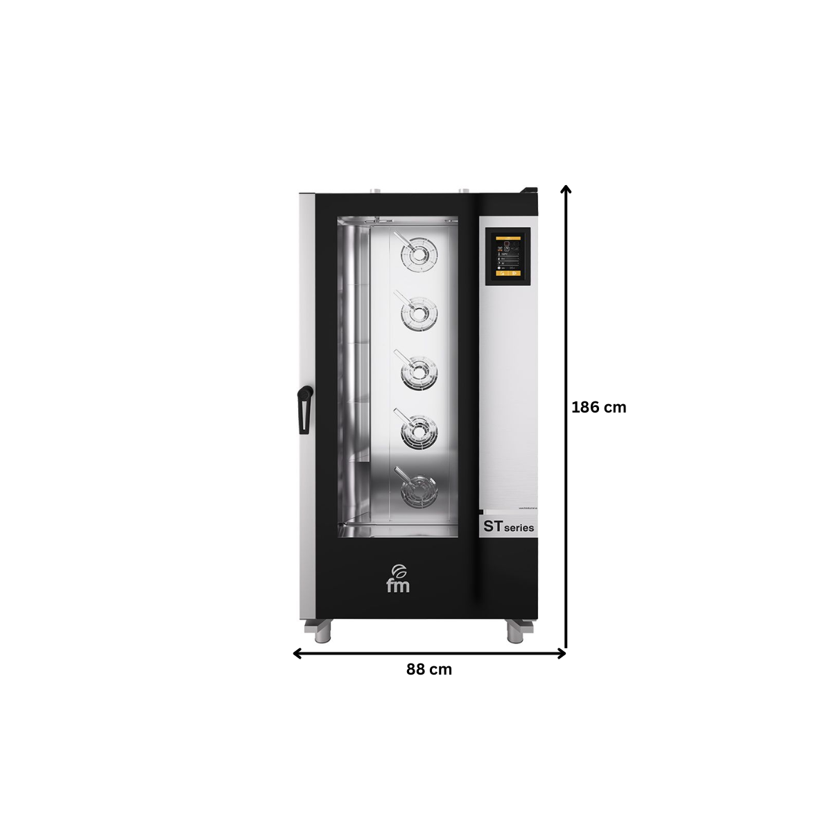 Cuptor profesional patiserie FM electric cu 18 tavi si panou de control digital + carucior - 3