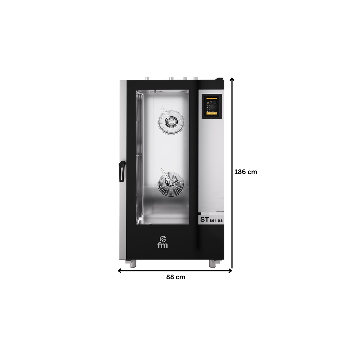 Cuptor profesional patiserie FM pe gaz cu 18 tavi si panou de control digital + carucior - 3