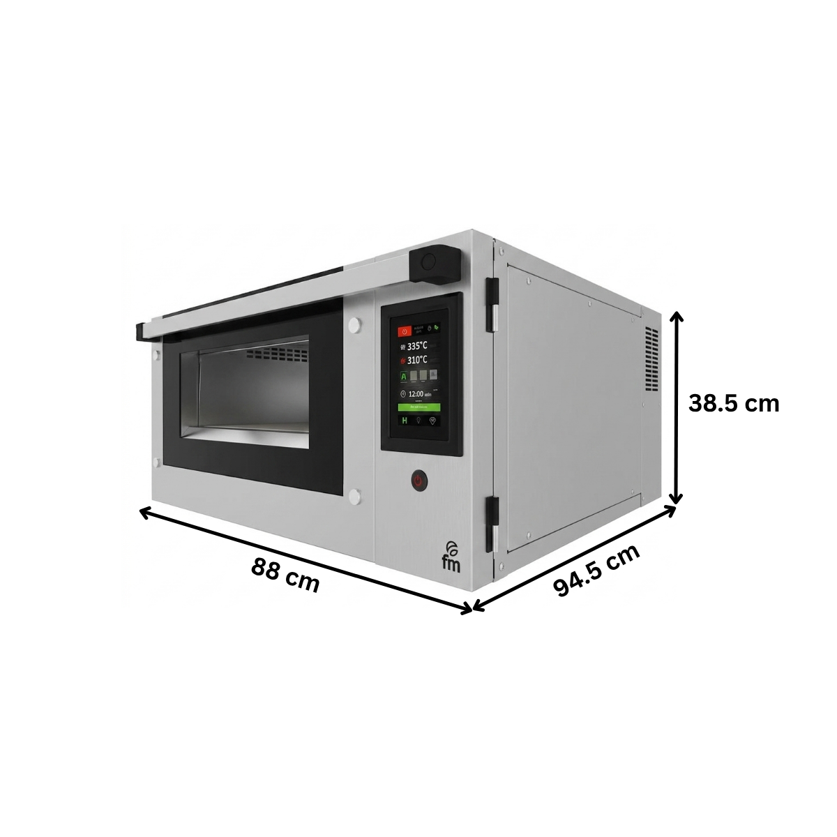 Cuptor profesional FM, inox, capacitate: 1 tava 60*40 cm, pentru pizza si patiserie, control termic independent - 2