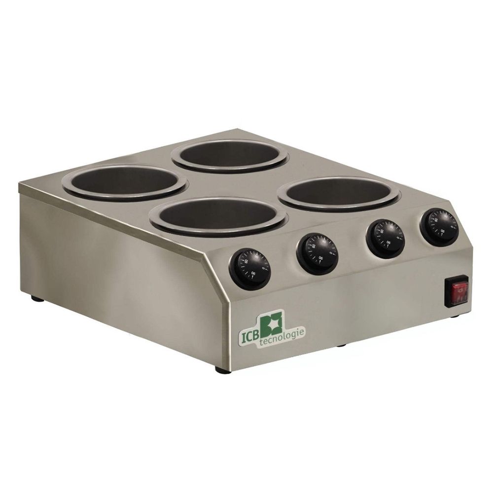 Ciocolatiera pentru inghetata, inox, 4 x 2 lt, 40*45*15 cm - 0