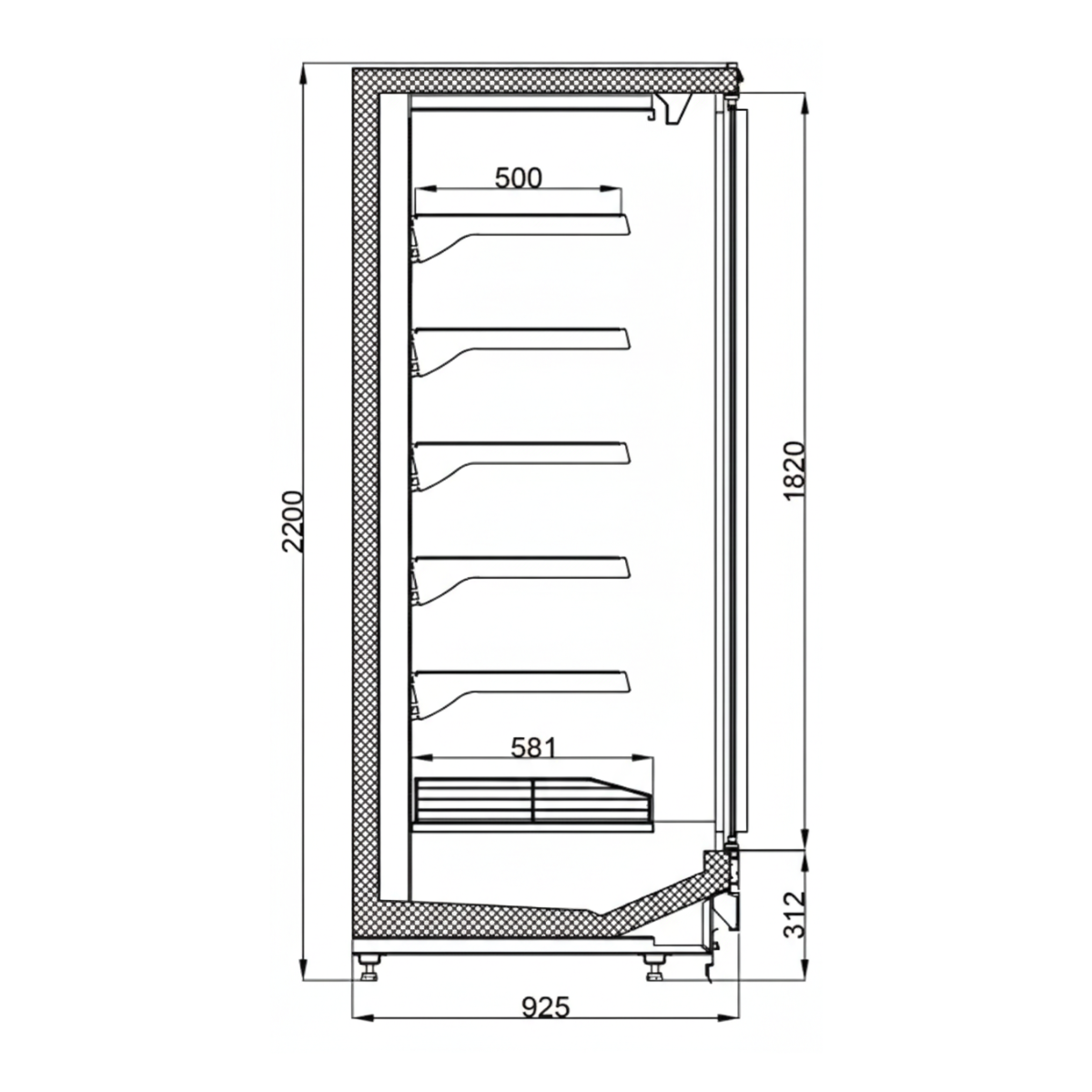 Raft de congelare pentru inghetata si produse congelate, 390 cm, cu usi batante – motor exterior - 2