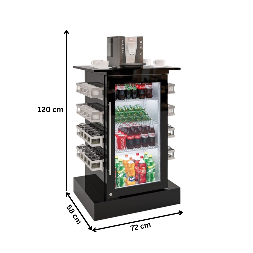 Frigider pentru bar FRENOX cu 1 usa batanta si suporti pahare - 2