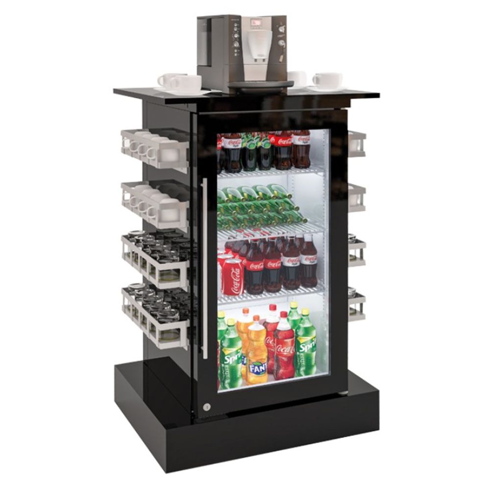 Frigider pentru bar FRENOX cu 1 usa batanta si suporti pahare - 0