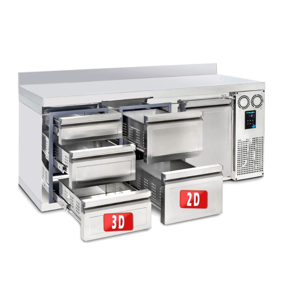 Masa rece FRENOX, profesionala, inox, 2 usi undercounter, 281 lt, 122*69*85 cm - 2