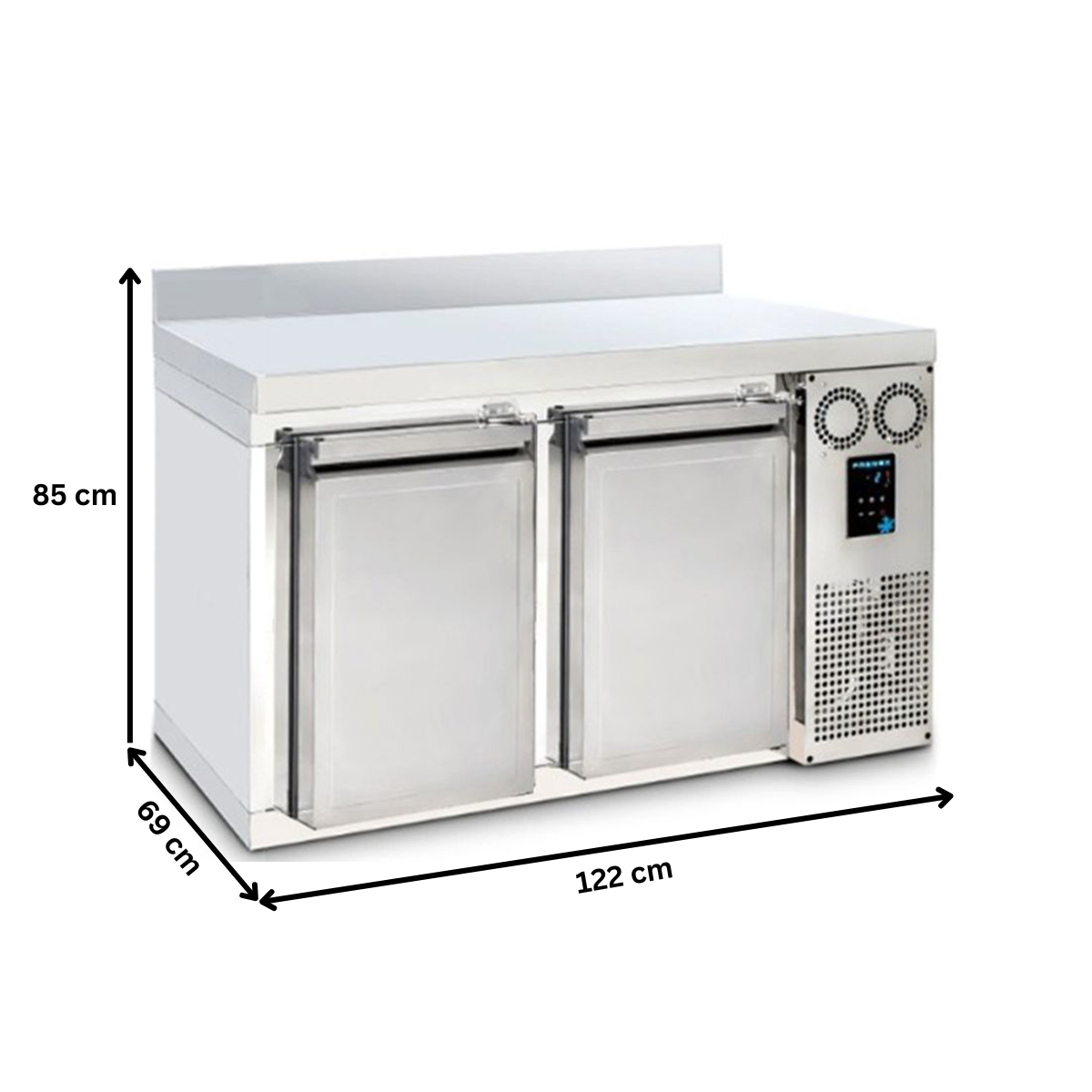 Masa rece FRENOX, profesionala, inox, 2 usi undercounter, 281 lt, 122*69*85 cm - 4