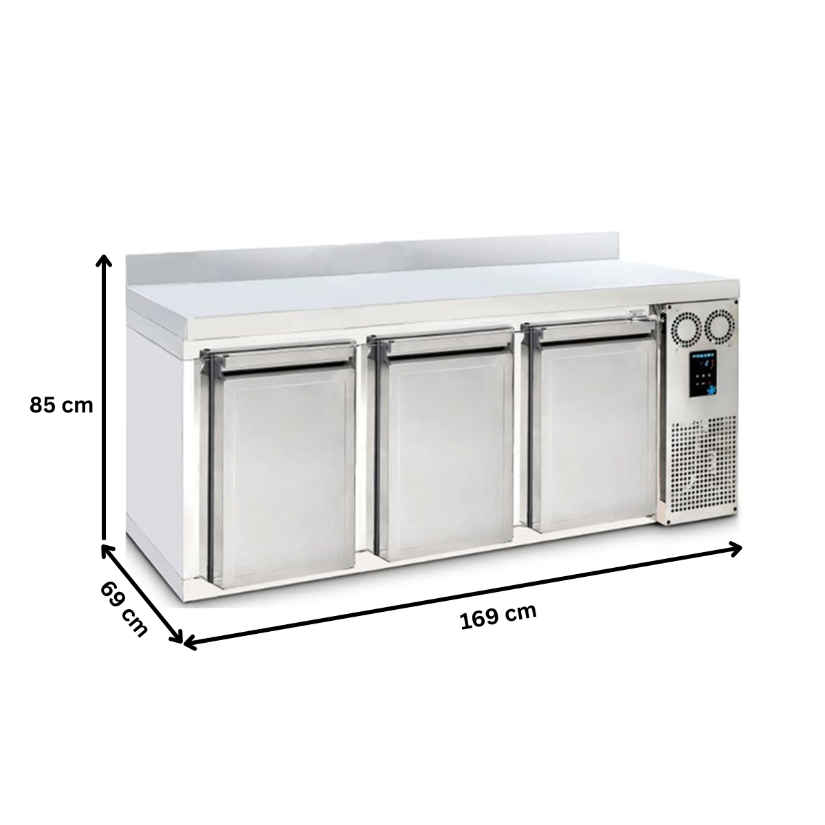 Masa rece FRENOX, profesionala, inox, 3 usi undercounter, 474 lt, 169*69*85 cm - 4