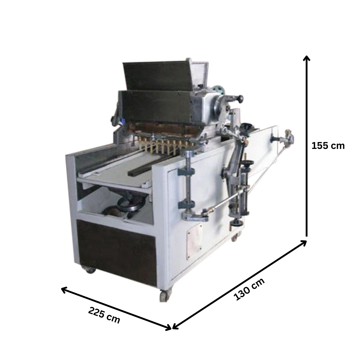 Masina pentru fursecuri / biscuiti cu 2 culori, inox, 225*130*155 cm - 29