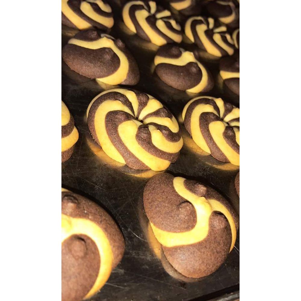 Masina pentru fursecuri / biscuiti cu 2 culori, inox, 225*130*155 cm - 16