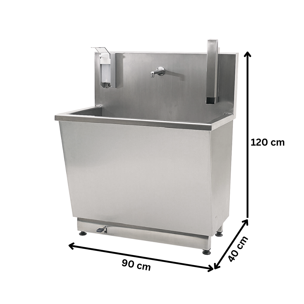 Chiuveta medicala cu bazin, sistem cu pedala, 90*40*120 cm - 1