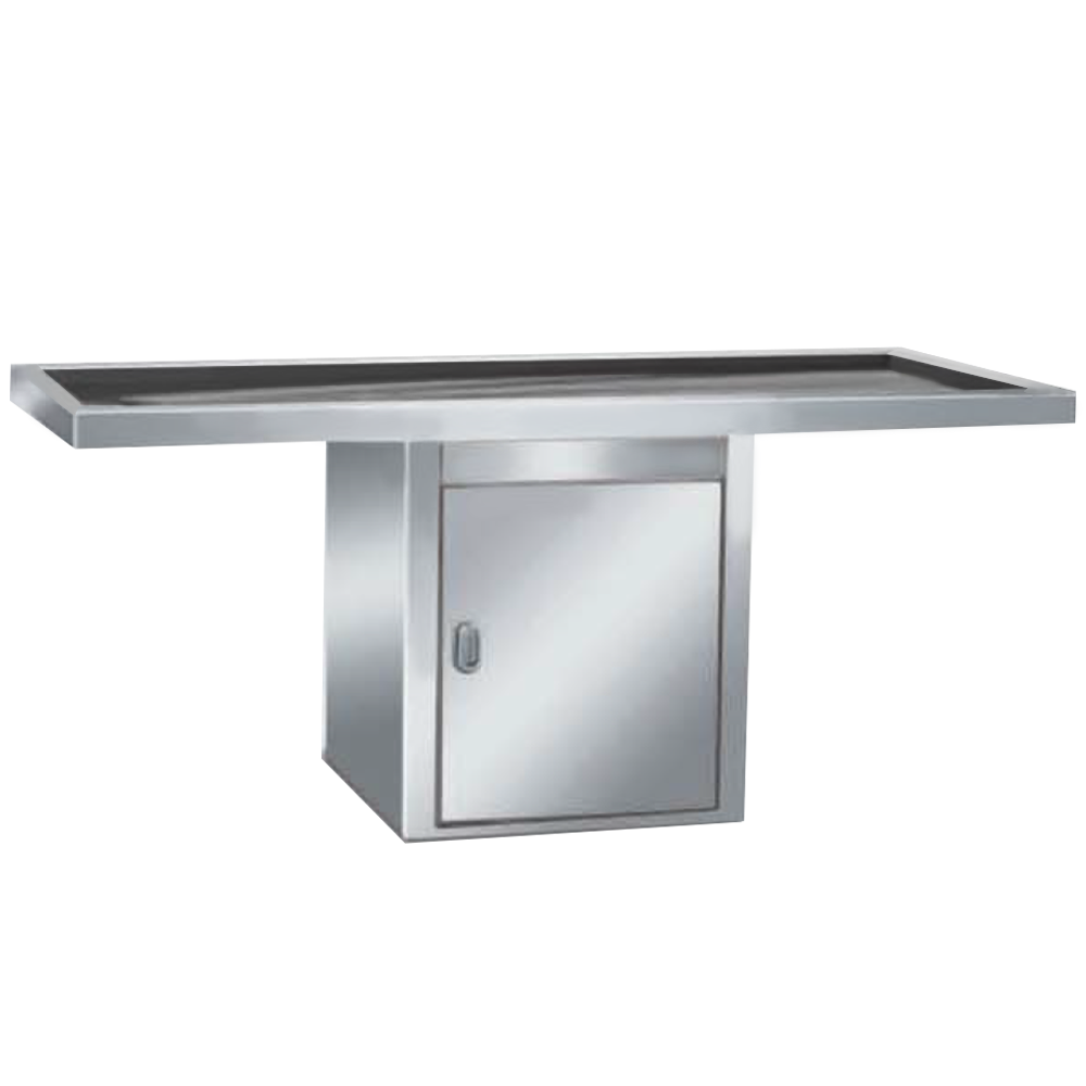 Masa medicala inox, pentru autopsie, 90*200*85 cm - 0