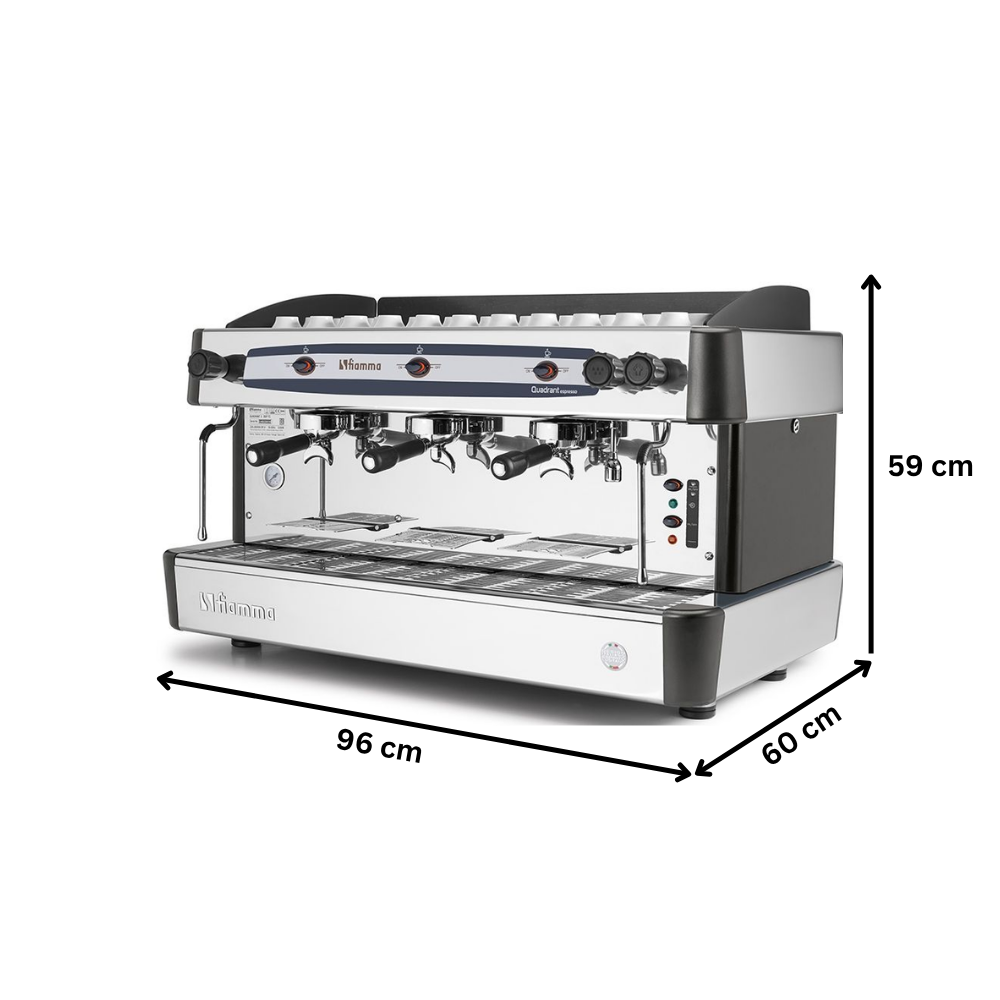 Espressor semi-automat FIAMMA 3 grupuri, inox, 5.2 kW, 96*60*59 cm - 6