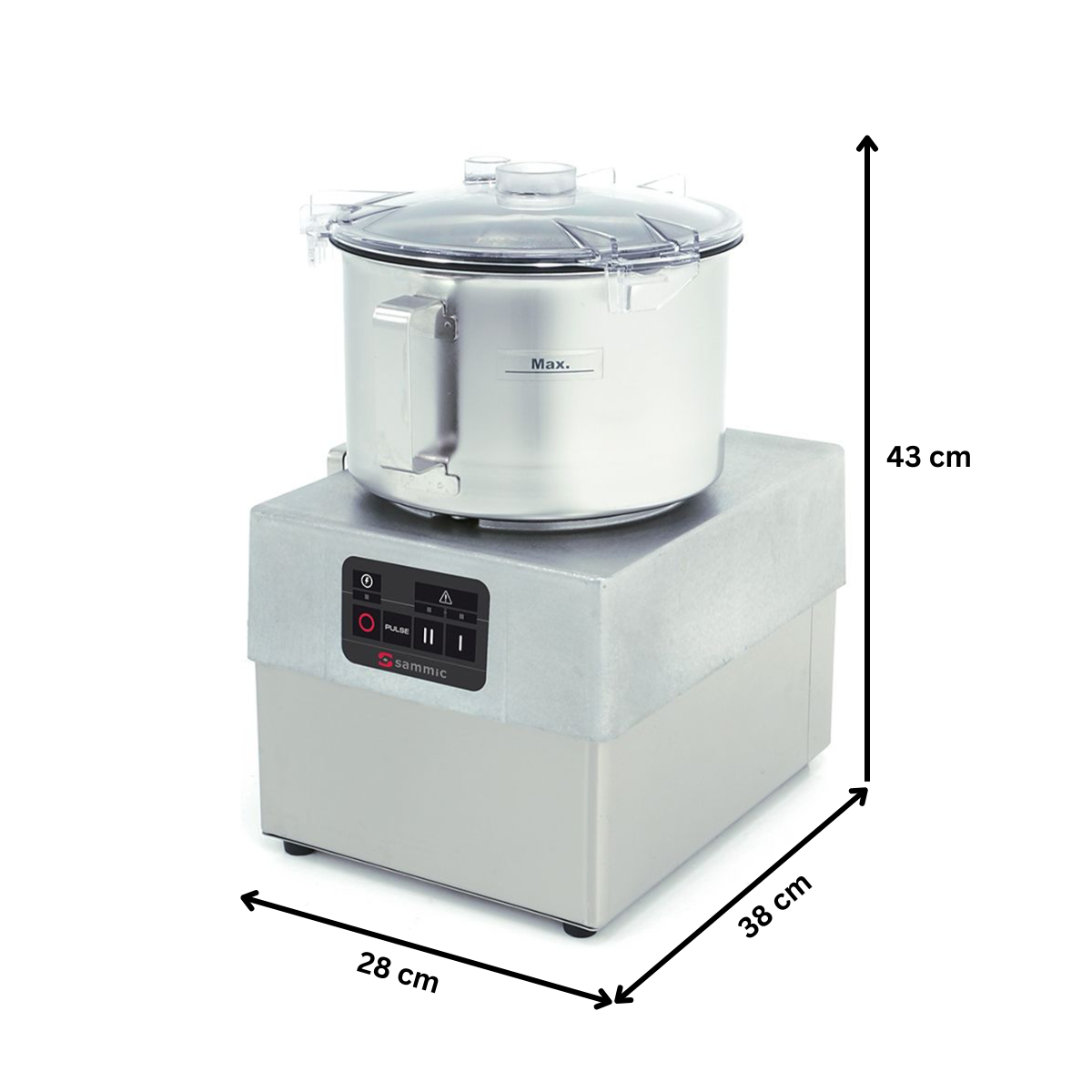 Cutter cu bol, inox, 5.5 lt, 28*38*43 cm - 3