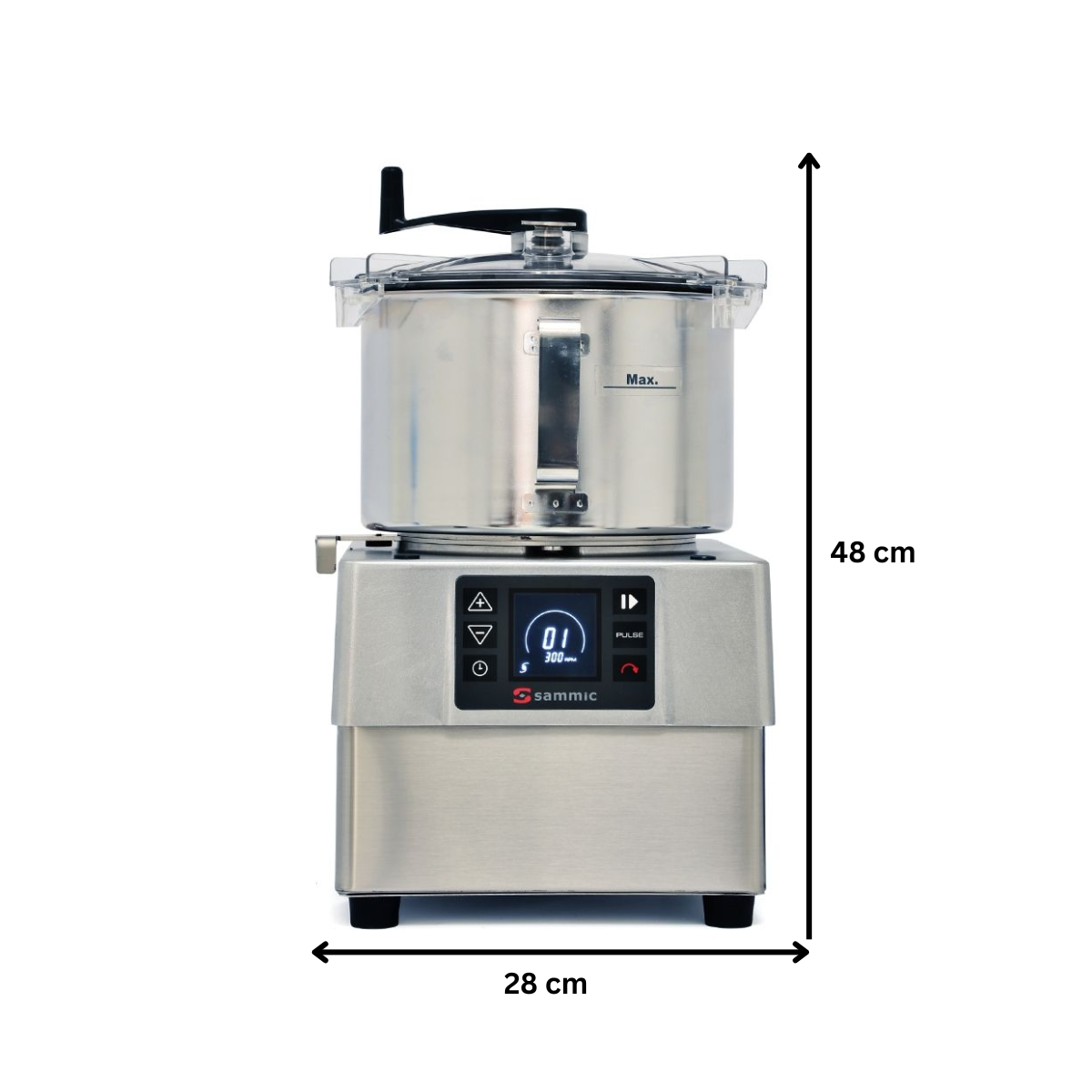 Cutter cu viteza variabila si bol, inox, 5.5 lt, 28*38*48 cm - 2