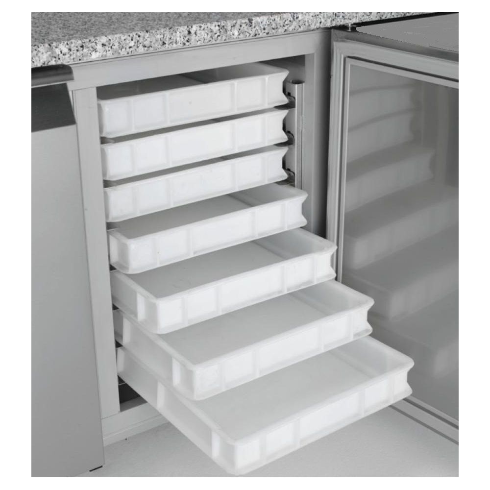 Masa rece preparare pizza, profesionala, vitrina ingrediente, inox, 2 usi si 6 sertare, 580 lt, 202*80*100 cm - 1