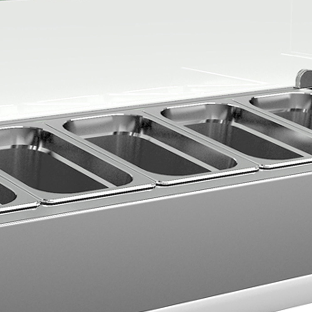 Vitrina ingrediente, inox, 10 cuve GN1/4, 200*33*43 cm - 2