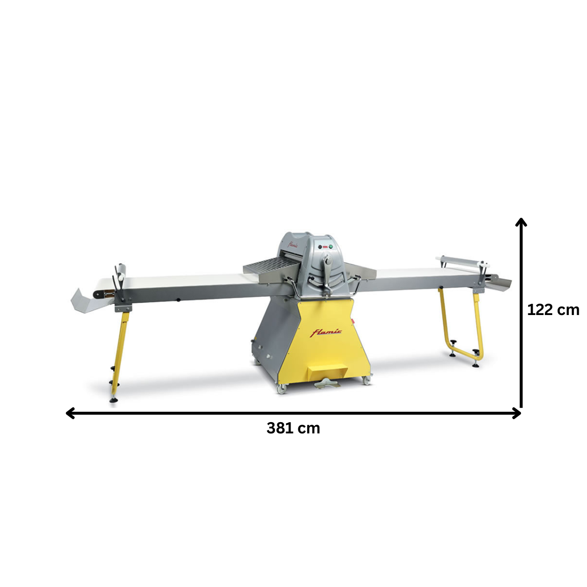 Masina turat aluat FLAMIC, cu suport 60*160, 381*106.5*122 cm - 5