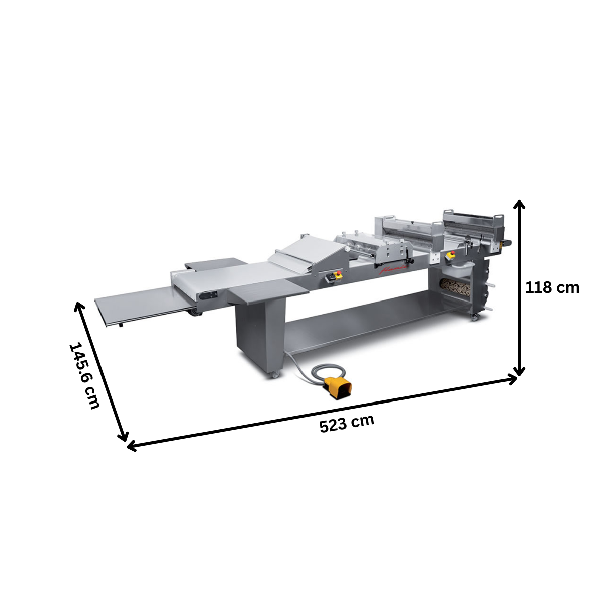 Masa automata de taiat si format aluat FLAMIC, banda de 65*475, 523*145.6*118.5 cm - 6