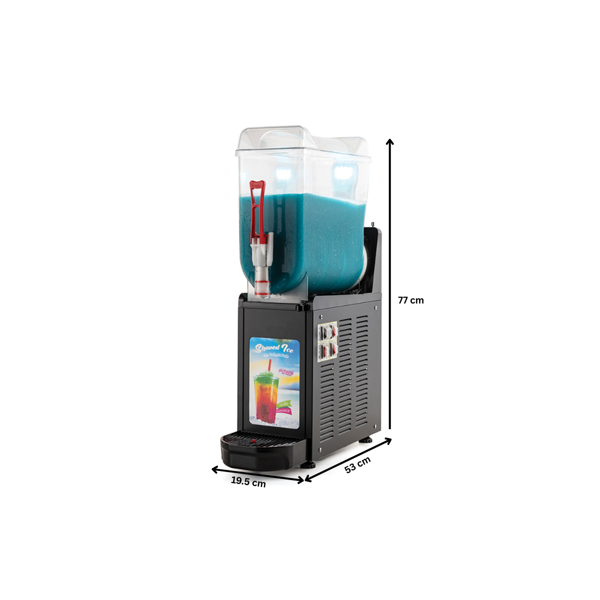 Aparat dozator suc, granita, crema de cafea, crema de cappuccino, serbet, 1 bazin*12 lt cu mixer + panou frontal led - 3