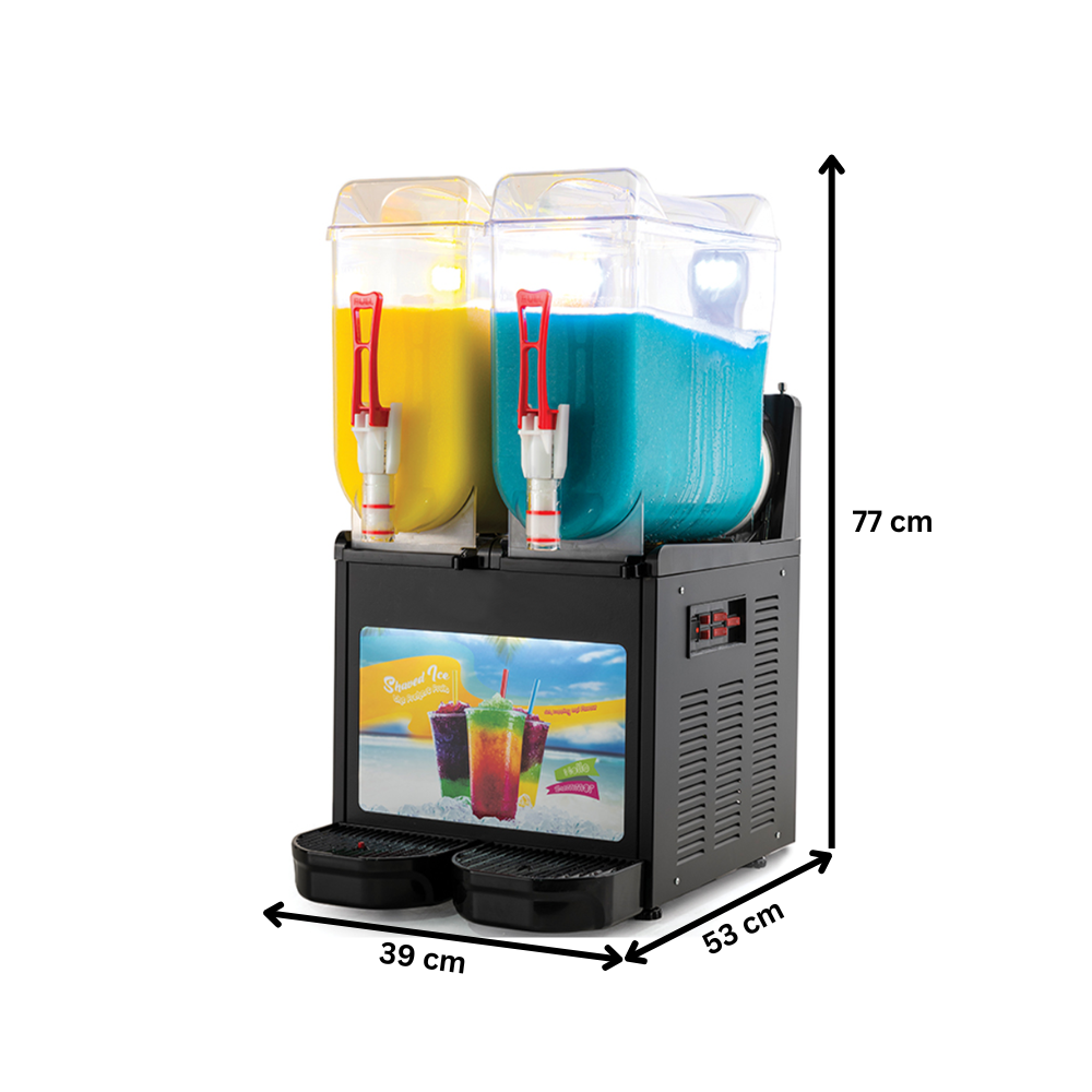 Aparat dozator suc, granita, crema de cafea, crema de cappuccino, serbet, 2 bazine*12 lt cu mixer + panou frontal led - 4