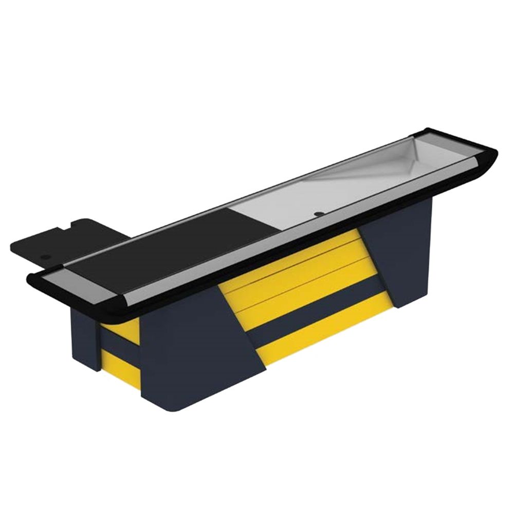 Masa tandem pentru casa de marcat 2,6 m, cu banda si rama din aluminiu - 0