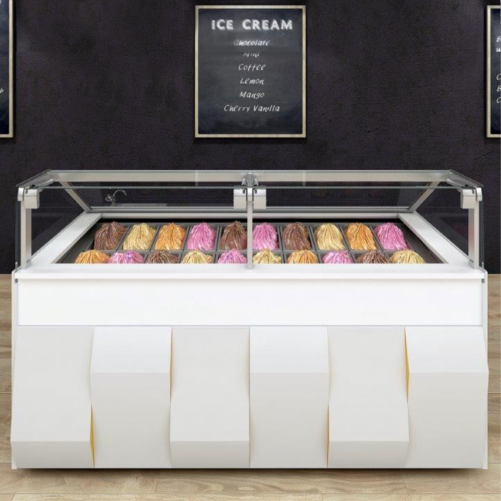 Vitrina frigorifica Jordao, pentru prajituri, cu polita refrigeranta, geam drept, ventilata, 2.5 m Daisy - 6