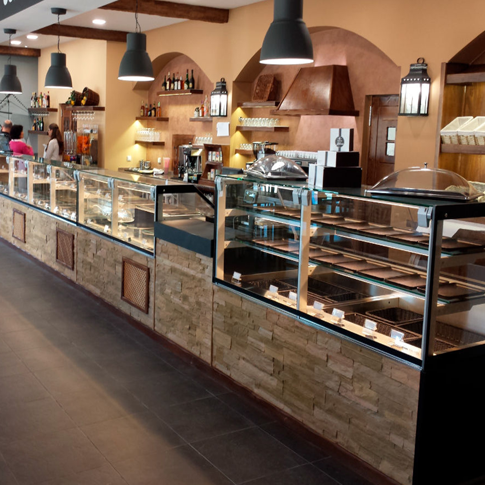 Tejghea neutra cu geam frontal Jordao - coltar exterior 90 grade Daisy - 10