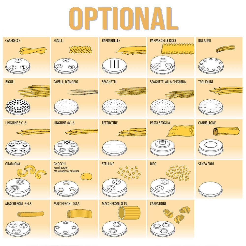 Masina de facut paste FIMAR, panou de control mecanic, inox, 8 kg / ora, 26*60*38 cm - 2